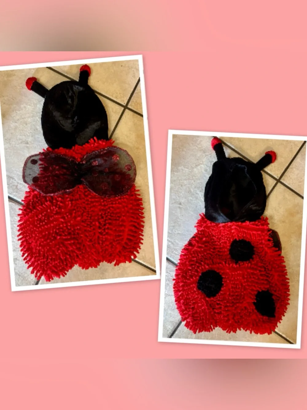 Chenille Ladybug Baby Costume ~ Size 12 Months